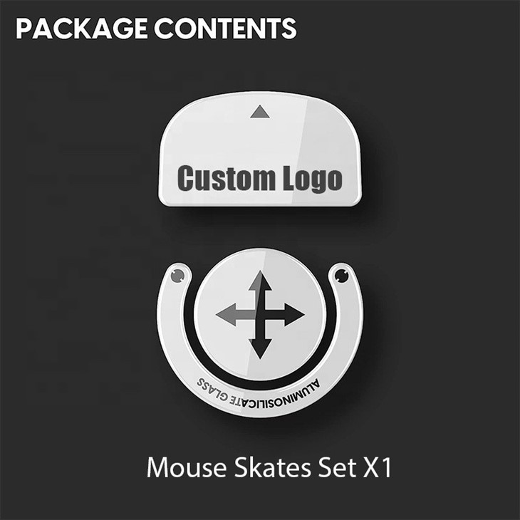 Glass Mouse Feet Skates For Logitech